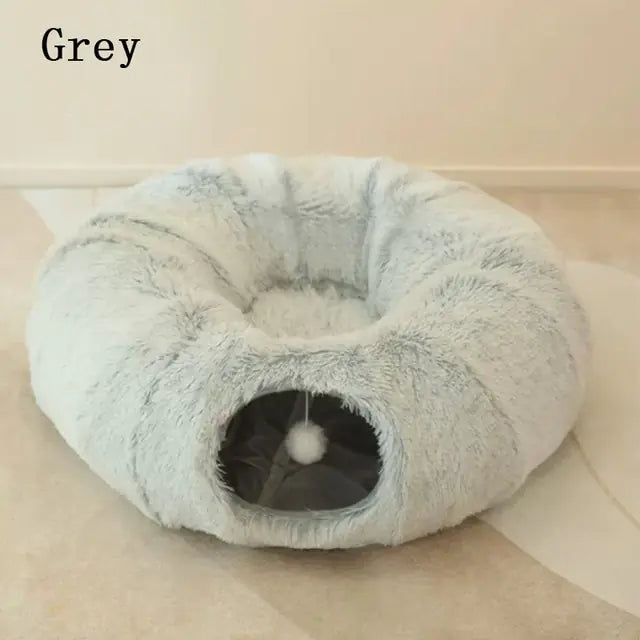2 in 1 Round Tunnel Cat Bed